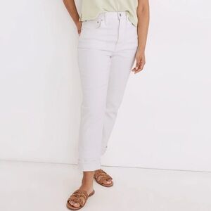 Madewell The High-Rise Slim Boyjean in Tile White Size 29